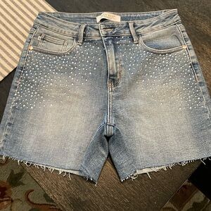 Judy Blue jean shorts with sequins size Large